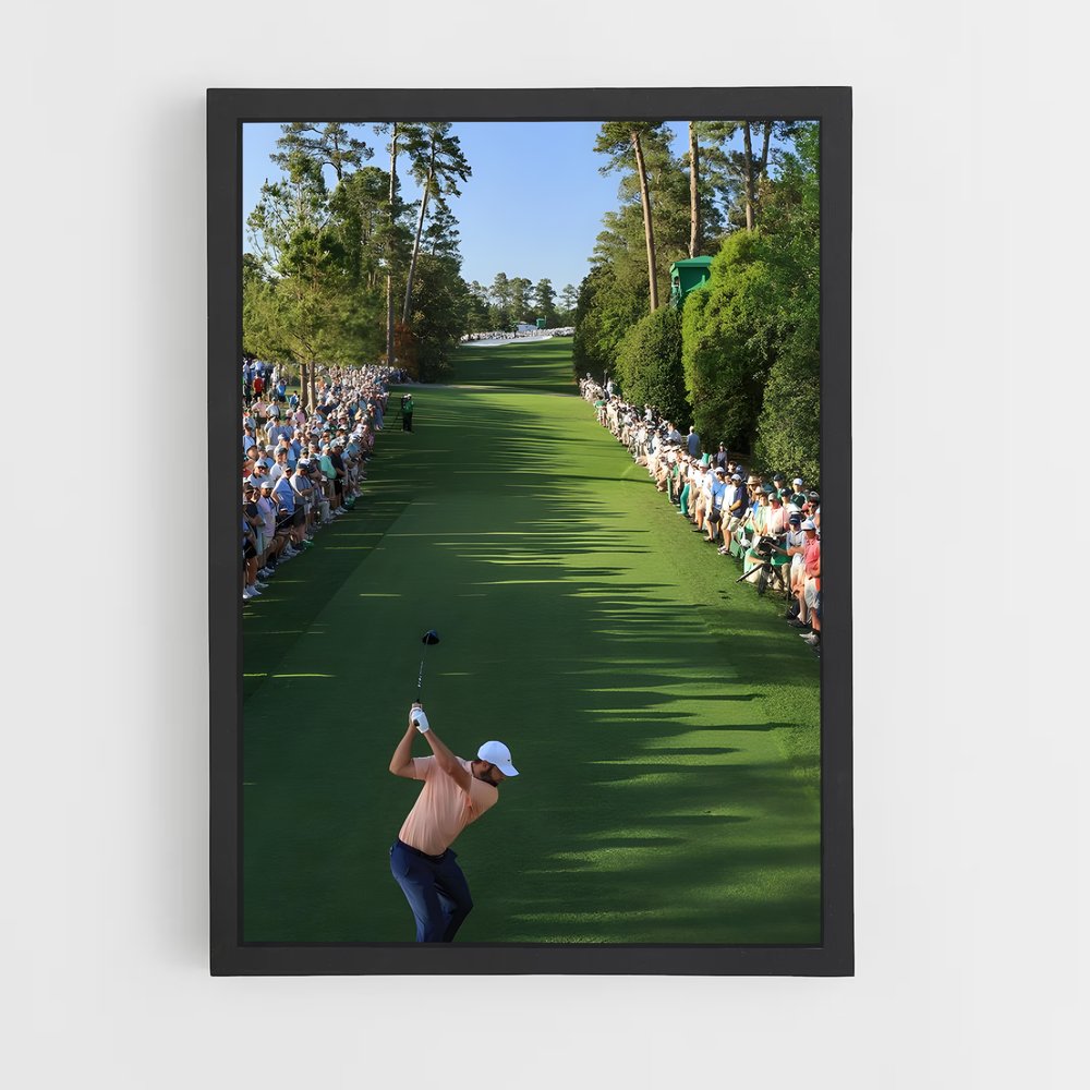 Poster La Victoire au 18ème – affiche Golf (vue 2)